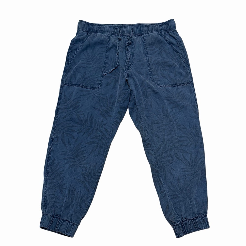 Orvis Women's Relaxed Fit Tencel Jogger Pants Blue Island Leaf Size L